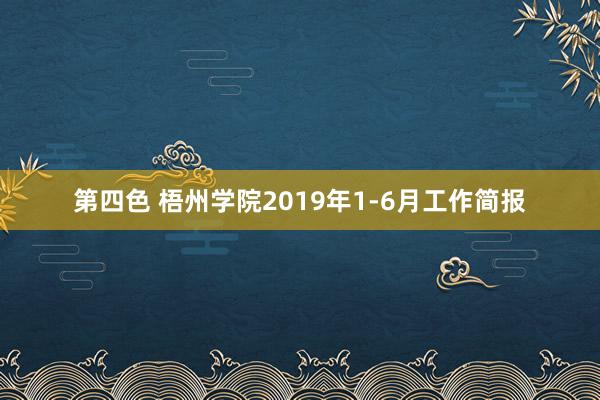 第四色 梧州学院2019年1-6月工作简报