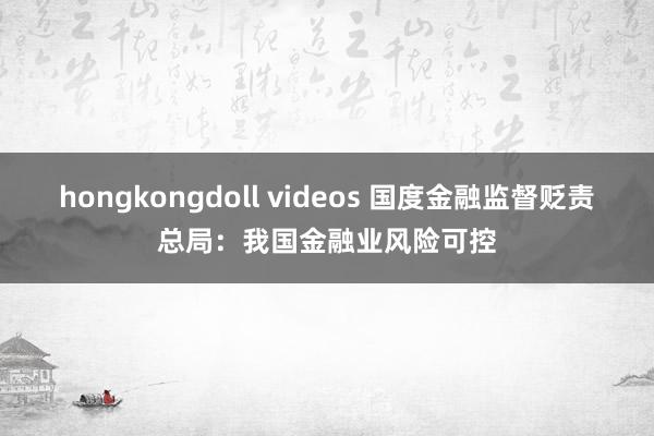 hongkongdoll videos 国度金融监督贬责总局：我国金融业风险可控